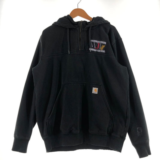 【中古品】【メンズ】 CARHARRT カーハート CORPORATE LOGO HALF ZIP PARKA 企業ロゴ ハーフジップ パーカー トップス 145-260622-sa-09-tei サイズ：M カラー：ブラック 万代Net店