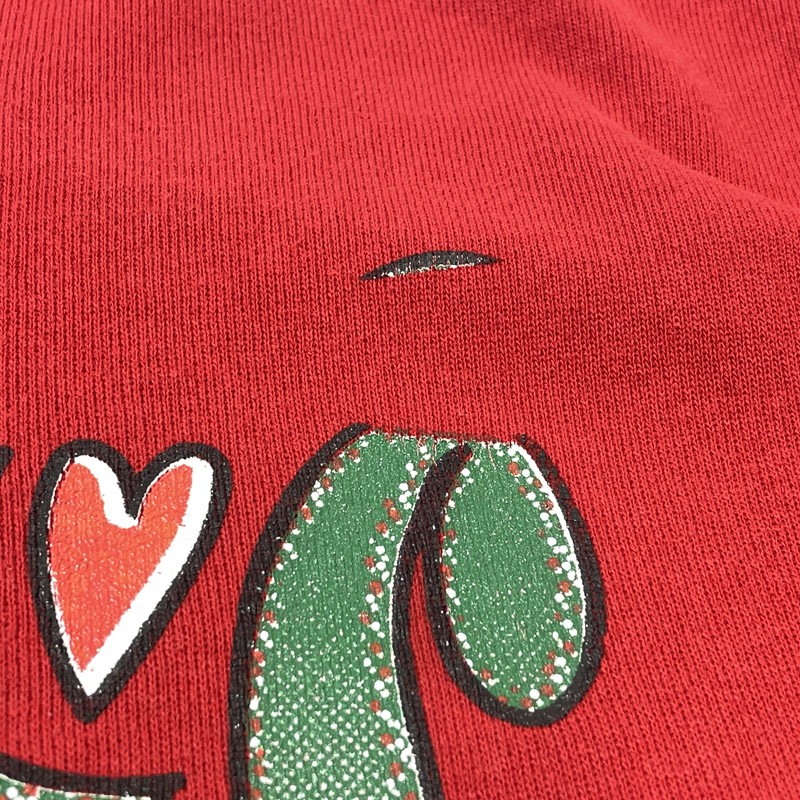 【中古品】【メンズ】 LOONEY TUNES ルーニー テューンズ 90’s SWEAT SHIRT "KISS THIS TWEETY" 90年代 スウェット シャツ キス ディス トュイーティー 長袖 トップス トレーナー 145-260808-sa-04-tei サイズ：不明 カラー：レッド 万代Net店