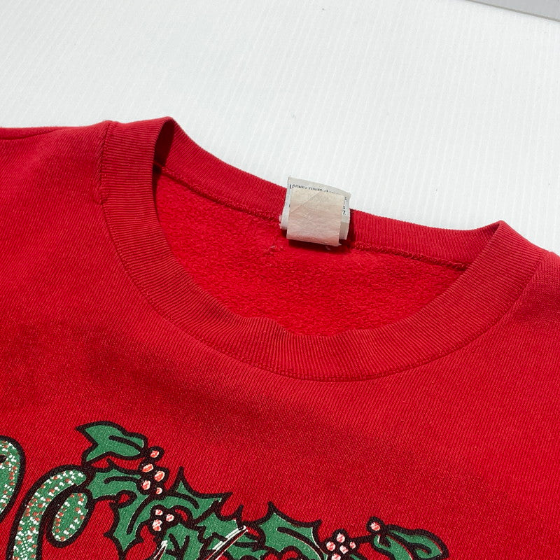 【中古品】【メンズ】 LOONEY TUNES ルーニー テューンズ 90’s SWEAT SHIRT "KISS THIS TWEETY" 90年代 スウェット シャツ キス ディス トュイーティー 長袖 トップス トレーナー 145-260808-sa-04-tei サイズ：不明 カラー：レッド 万代Net店