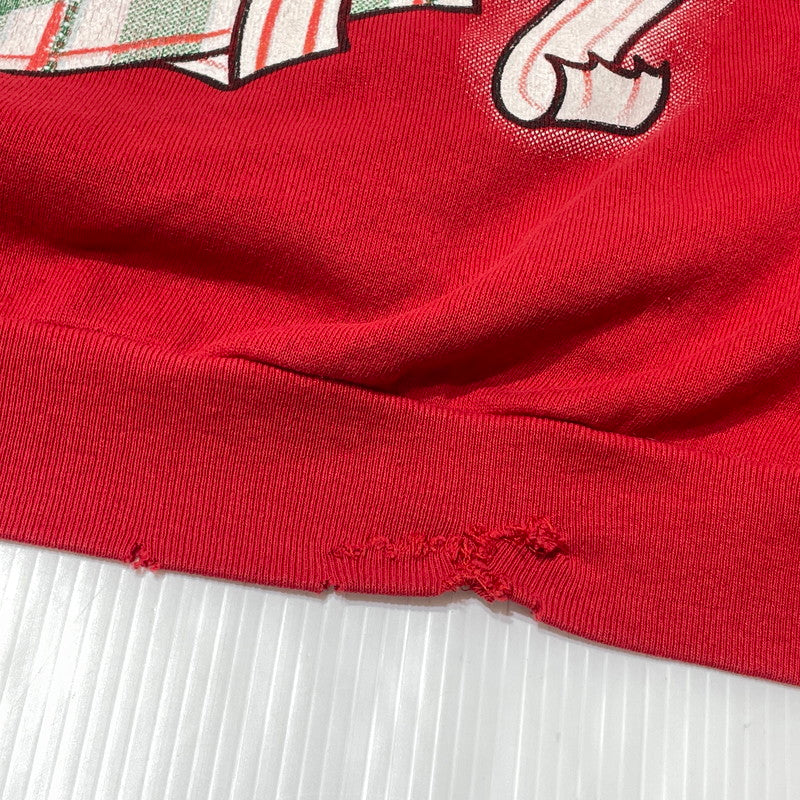 【中古品】【メンズ】 LOONEY TUNES ルーニー テューンズ 90’s SWEAT SHIRT "KISS THIS TWEETY" 90年代 スウェット シャツ キス ディス トュイーティー 長袖 トップス トレーナー 145-260808-sa-04-tei サイズ：不明 カラー：レッド 万代Net店
