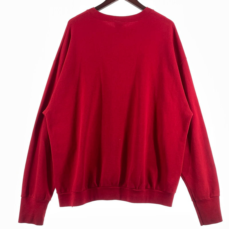 【中古品】【メンズ】 LOONEY TUNES ルーニー テューンズ 90’s SWEAT SHIRT "KISS THIS TWEETY" 90年代 スウェット シャツ キス ディス トュイーティー 長袖 トップス トレーナー 145-260808-sa-04-tei サイズ：不明 カラー：レッド 万代Net店
