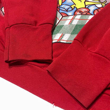 【中古品】【メンズ】 LOONEY TUNES ルーニー テューンズ 90’s SWEAT SHIRT "KISS THIS TWEETY" 90年代 スウェット シャツ キス ディス トュイーティー 長袖 トップス トレーナー 145-260808-sa-04-tei サイズ：不明 カラー：レッド 万代Net店