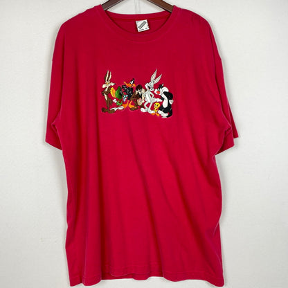 【中古品】【メンズ】 WARNER BROS STUDIO ワーナー ブラザーズ スタジオ 90’s LOONEY TUNES TEE 90年代 ルーニー・テューンズ Tシャツ 半袖 トップス 145-260829-sa-11-tei サイズ：XL カラー：レッド 万代Net店
