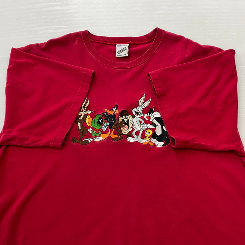 【中古品】【メンズ】 WARNER BROS STUDIO ワーナー ブラザーズ スタジオ 90’s LOONEY TUNES TEE 90年代 ルーニー・テューンズ Tシャツ 半袖 トップス 145-260829-sa-11-tei サイズ：XL カラー：レッド 万代Net店