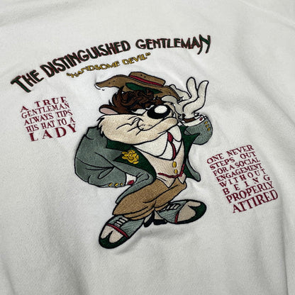 【中古品】【メンズ】 ACME CLOTHING アクメ クロージング × WARNER BROS ワーナー ブラザーズ 90’s LOONEY TUNES SWEAT "HANDSOME DEVIS" 90年代 ルーニー テューンズ スウェット ハンサム デヴィス 145-260807-sa-02-tei サイズ：XL カラー：ホワイト 万代Net店