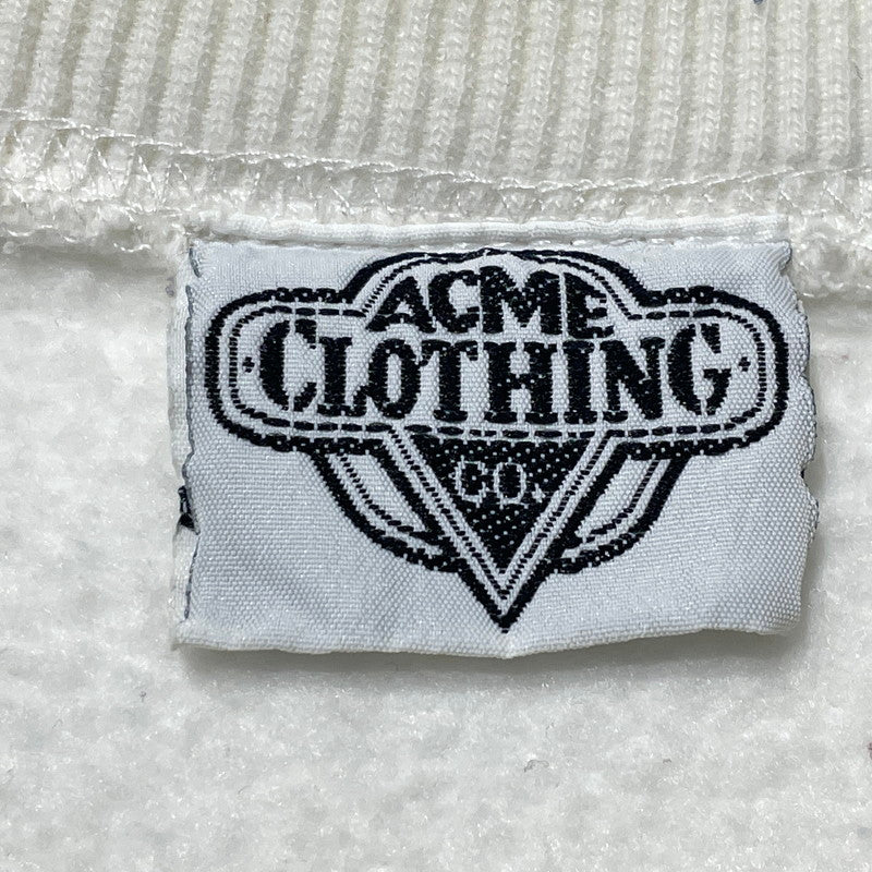 【中古品】【メンズ】 ACME CLOTHING アクメ クロージング × WARNER BROS ワーナー ブラザーズ 90’s LOONEY TUNES SWEAT "HANDSOME DEVIS" 90年代 ルーニー テューンズ スウェット ハンサム デヴィス 145-260807-sa-02-tei サイズ：XL カラー：ホワイト 万代Net店
