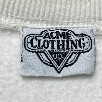 【中古品】【メンズ】 ACME CLOTHING アクメ クロージング × WARNER BROS ワーナー ブラザーズ 90’s LOONEY TUNES SWEAT "HANDSOME DEVIS" 90年代 ルーニー テューンズ スウェット ハンサム デヴィス 145-260807-sa-02-tei サイズ：XL カラー：ホワイト 万代Net店