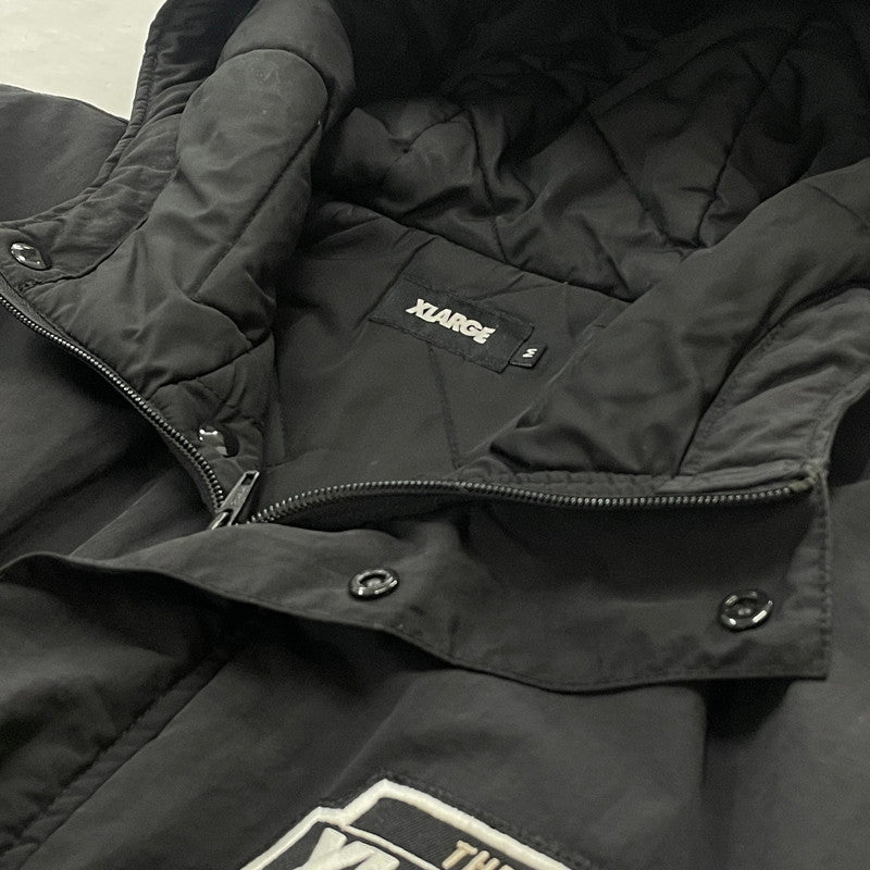 【中古品】【メンズ】 X-LARGE エクストララージ NYLON PUFFER JACKET 101223021005 ナイロン パファージャケット アウター 142-260714-sa-21-tei サイズ：M カラー：ブラック 万代Net店