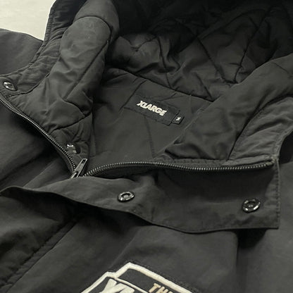 【中古品】【メンズ】 X-LARGE エクストララージ NYLON PUFFER JACKET 101223021005 ナイロン パファージャケット アウター 142-260714-sa-21-tei サイズ：M カラー：ブラック 万代Net店