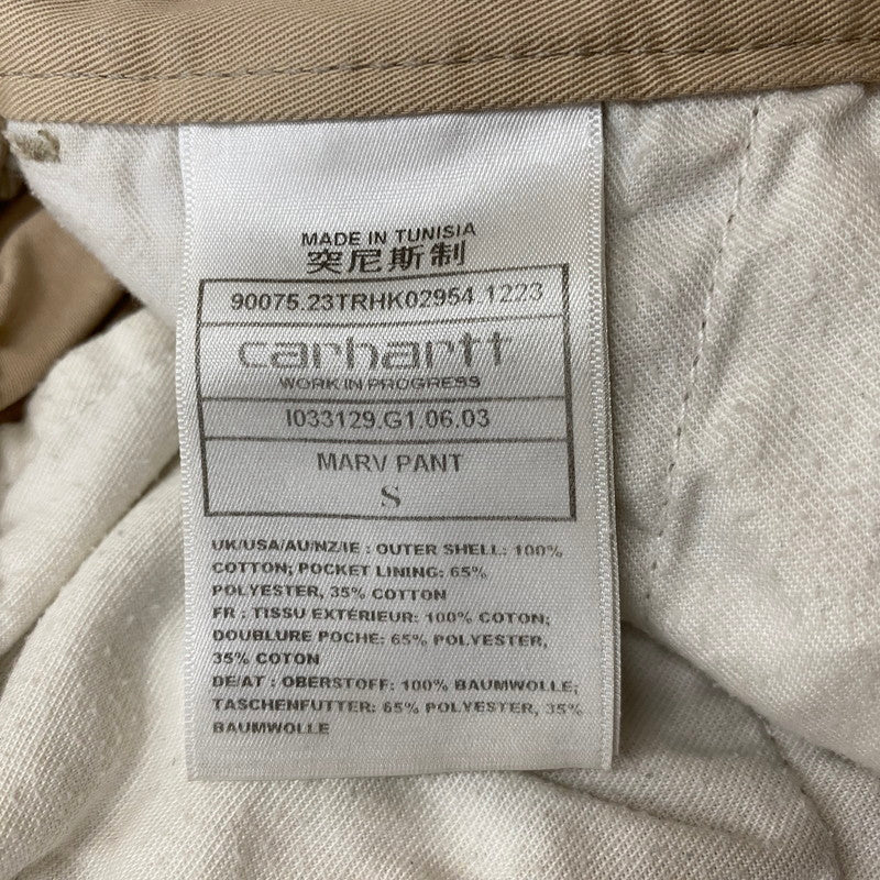 【現状渡し品】【メンズ】 CARHARTT カーハート MARV PANT マーヴ パンツ ボトムス 156-260623-sa-09-tei サイズ：S カラー：ベージュ 万代Net店
