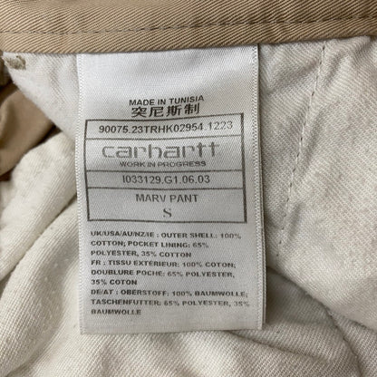【現状渡し品】【メンズ】 CARHARTT カーハート MARV PANT マーヴ パンツ ボトムス 156-260623-sa-09-tei サイズ：S カラー：ベージュ 万代Net店