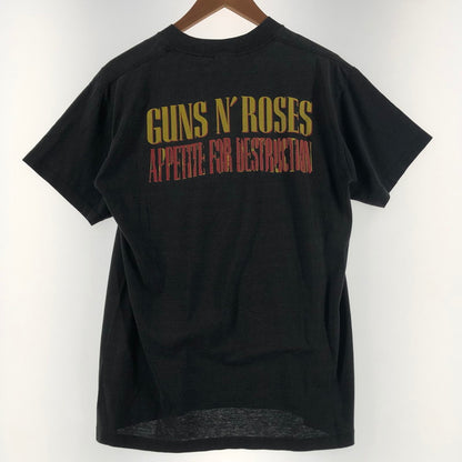 【現状渡し品】【メンズ】 HANDTEX ハンドテックス 80’s VINTAGE GUNS N‘ ROSES TEE 80年代 ビンテージ ガンズ アンド ローゼズ Ｔシャツ 半袖 トップス 145-260622-sa-06-tei サイズ：M カラー：ブラック 万代Net店