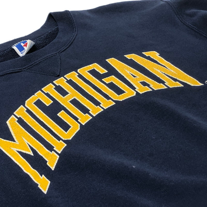 【中古品】【メンズ】 RUSSELL ラッセル 90’s MICHIGAN SWEAT 90年代 ミシガン スウェット 長袖 トップス トレーナー 145-260622-sa-07-tei サイズ：M カラー：ネイビー 万代Net店