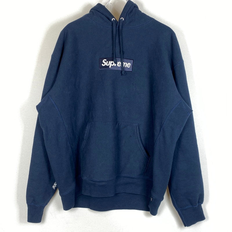 【中古品】【メンズ】 SUPREME シュプリーム 25FW BOX LOGO HOODIE 25年秋冬 ボックス ロゴ フーディ プルオーバー トップス 149-260623-sa-13-tei サイズ：L カラー：ネイビー 万代Net店