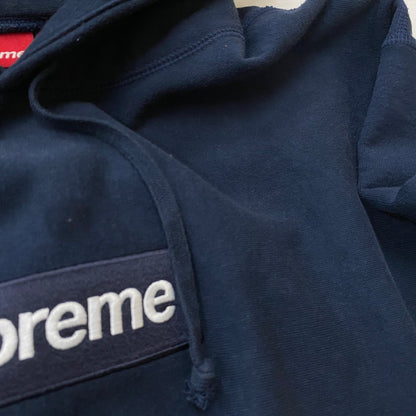 【中古品】【メンズ】 SUPREME シュプリーム 25FW BOX LOGO HOODIE 25年秋冬 ボックス ロゴ フーディ プルオーバー トップス 149-260623-sa-13-tei サイズ：L カラー：ネイビー 万代Net店