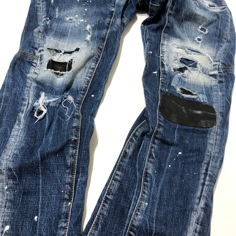【中古品】【メンズ】 DSQUARED2 ディースクアード SKINNY DENIM PANT S71LB0004 S3034 スキニー デニム パンツ ボトムス ジーンズ 152-260622-sa-16-tei サイズ：48 カラー：インディゴ 万代Net店