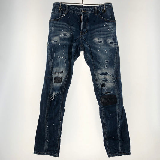 【中古品】【メンズ】 DSQUARED2 ディースクアード SKINNY DENIM PANT S71LB0004 S3034 スキニー デニム パンツ ボトムス ジーンズ 152-260622-sa-16-tei サイズ：48 カラー：インディゴ 万代Net店