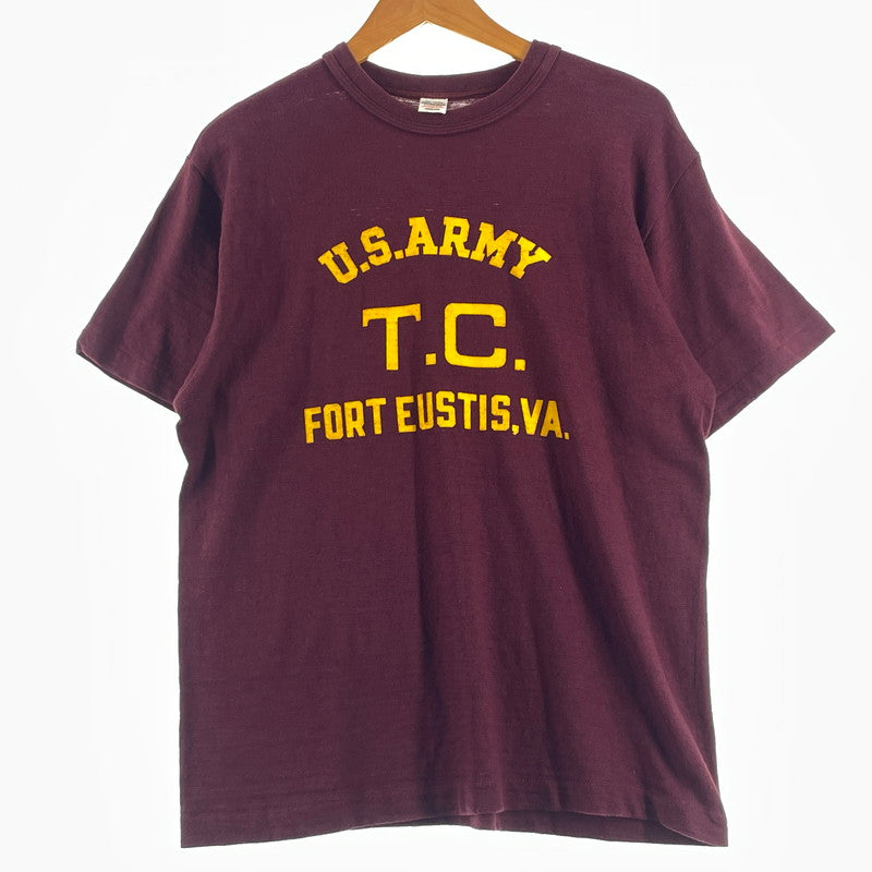 【中古品】【メンズ】 WAREHOUSE ウエアハウス PRINT-T FORT EUSTIS 4601 プリント Tシャツ フォート ユースティス 半袖 トップス 145-260808-sa-02-tei サイズ：M カラー：ボルドー 万代Net店