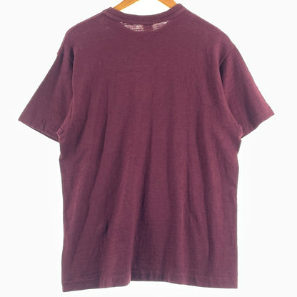 【中古品】【メンズ】 WAREHOUSE ウエアハウス PRINT-T FORT EUSTIS 4601 プリント Tシャツ フォート ユースティス 半袖 トップス 145-260808-sa-02-tei サイズ：M カラー：ボルドー 万代Net店