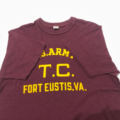 【中古品】【メンズ】 WAREHOUSE ウエアハウス PRINT-T FORT EUSTIS 4601 プリント Tシャツ フォート ユースティス 半袖 トップス 145-260808-sa-02-tei サイズ：M カラー：ボルドー 万代Net店