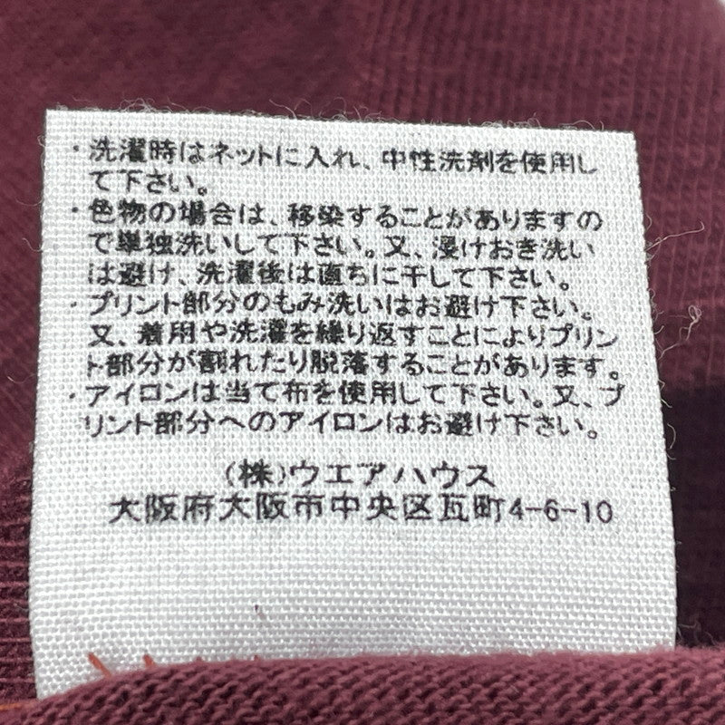 【中古品】【メンズ】 WAREHOUSE ウエアハウス PRINT-T FORT EUSTIS 4601 プリント Tシャツ フォート ユースティス 半袖 トップス 145-260808-sa-02-tei サイズ：M カラー：ボルドー 万代Net店