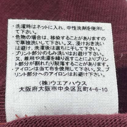 【中古品】【メンズ】 WAREHOUSE ウエアハウス PRINT-T FORT EUSTIS 4601 プリント Tシャツ フォート ユースティス 半袖 トップス 145-260808-sa-02-tei サイズ：M カラー：ボルドー 万代Net店