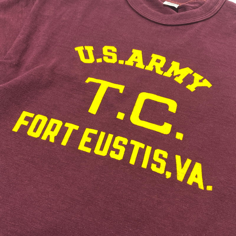 【中古品】【メンズ】 WAREHOUSE ウエアハウス PRINT-T FORT EUSTIS 4601 プリント Tシャツ フォート ユースティス 半袖 トップス 145-260808-sa-02-tei サイズ：M カラー：ボルドー 万代Net店