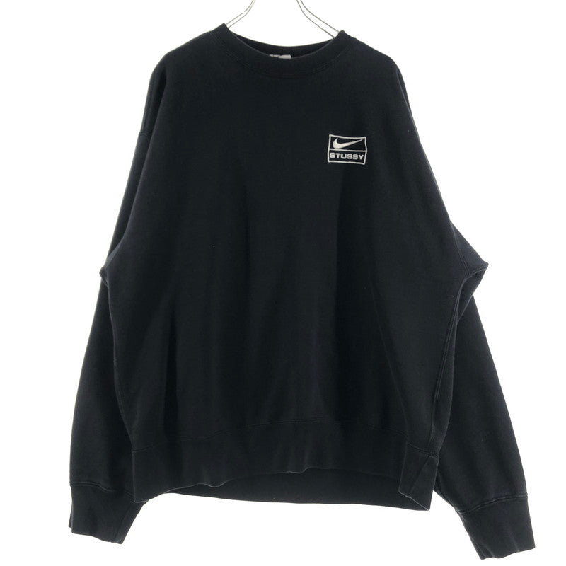 【中古品】【メンズ】 NIKE ナイキ × STUSSY ステューシー 別注コラボ WASHED NRG FLEECE CREWNECK DO5310-010 ウィッシュド エナジ－ フリース クールネック 長袖 トップス スウェット トレーナー 142-260622-sa-05-tei サイズ：M カラー：ブラック 万代Net店