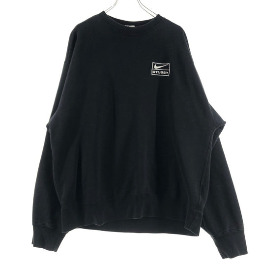【中古品】【メンズ】 NIKE ナイキ × STUSSY ステューシー 別注コラボ WASHED NRG FLEECE CREWNECK DO5310-010 ウィッシュド エナジ－ フリース クールネック 長袖 トップス スウェット トレーナー 142-260622-sa-05-tei サイズ：M カラー：ブラック 万代Net店