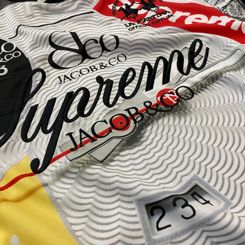 【中古美品】【メンズ】 SUPREME シュプリーム × LA MARTINA ラ マルティーナ 別注コラボ 26SS JACOB & CO. SOCCER JERSEY 26年春夏 ジェイコブ アンド コーサッカー ジャージ 149-260623-sa-14-tei サイズ：M カラー：マルチ 万代Net店