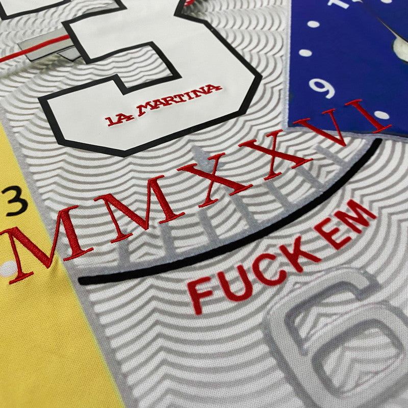 【中古美品】【メンズ】 SUPREME シュプリーム × LA MARTINA ラ マルティーナ 別注コラボ 26SS JACOB & CO. SOCCER JERSEY 26年春夏 ジェイコブ アンド コーサッカー ジャージ 149-260623-sa-14-tei サイズ：M カラー：マルチ 万代Net店