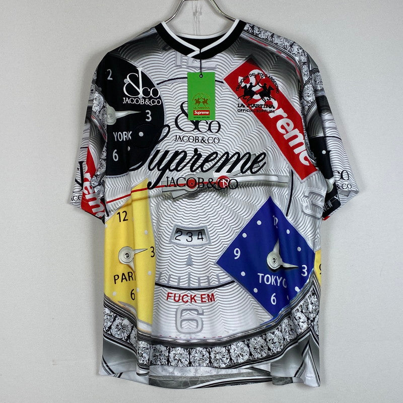 【中古美品】【メンズ】 SUPREME シュプリーム × LA MARTINA ラ マルティーナ 別注コラボ 26SS JACOB & CO. SOCCER JERSEY 26年春夏 ジェイコブ アンド コーサッカー ジャージ 149-260623-sa-14-tei サイズ：M カラー：マルチ 万代Net店