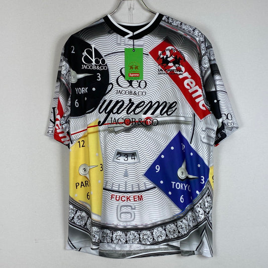 【中古美品】【メンズ】 SUPREME シュプリーム × LA MARTINA ラ マルティーナ 別注コラボ 26SS JACOB & CO. SOCCER JERSEY 26年春夏 ジェイコブ アンド コーサッカー ジャージ 149-260623-sa-14-tei サイズ：M カラー：マルチ 万代Net店
