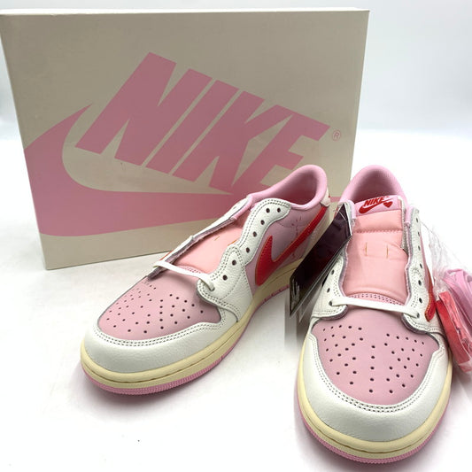 【中古品】【メンズ】 TRAVIS SCOTT トラヴィス スコット × NIKE ナイキ AIR JORDAN 1 RETRO LOW OG SAIL-TROPICAL PINK エアジョーダン1 レトロ ロー スニーカー 靴 160-260622-ko-20-tei サイズ：28cm カラー：ピンク 万代Net店