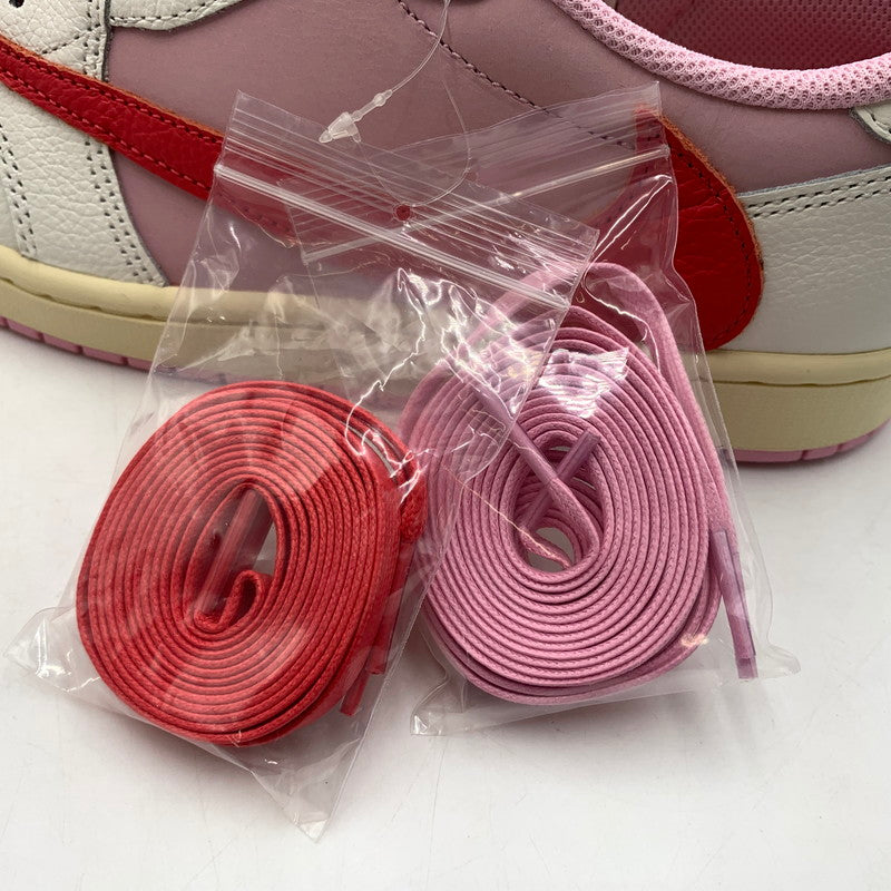 【中古品】【メンズ】 TRAVIS SCOTT トラヴィス スコット × NIKE ナイキ AIR JORDAN 1 RETRO LOW OG SAIL-TROPICAL PINK エアジョーダン1 レトロ ロー スニーカー 靴 160-260622-ko-20-tei サイズ：28cm カラー：ピンク 万代Net店