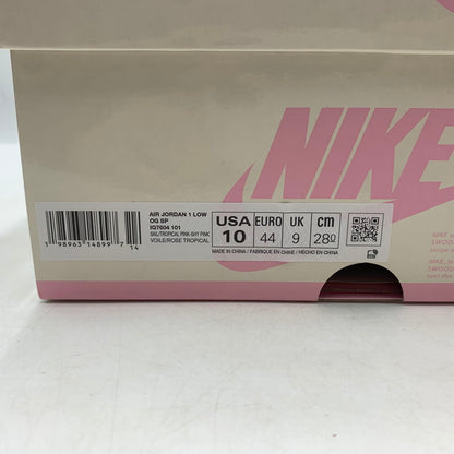 【中古品】【メンズ】 TRAVIS SCOTT トラヴィス スコット × NIKE ナイキ AIR JORDAN 1 RETRO LOW OG SAIL-TROPICAL PINK エアジョーダン1 レトロ ロー スニーカー 靴 160-260622-ko-20-tei サイズ：28cm カラー：ピンク 万代Net店