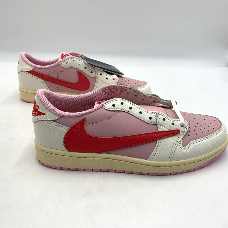 【中古品】【メンズ】 TRAVIS SCOTT トラヴィス スコット × NIKE ナイキ AIR JORDAN 1 RETRO LOW OG SAIL-TROPICAL PINK エアジョーダン1 レトロ ロー スニーカー 靴 160-260622-ko-20-tei サイズ：28cm カラー：ピンク 万代Net店