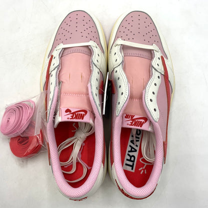 【中古品】【メンズ】 TRAVIS SCOTT トラヴィス スコット × NIKE ナイキ AIR JORDAN 1 RETRO LOW OG SAIL-TROPICAL PINK エアジョーダン1 レトロ ロー スニーカー 靴 160-260622-ko-20-tei サイズ：28cm カラー：ピンク 万代Net店