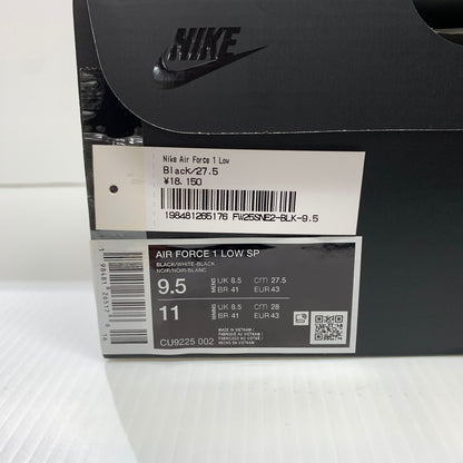 【中古品】【メンズ】 Supreme シュプリーム × NIKE ナイキ 別注 コラボ AIR FORCE 1 LOW BLACK WHITE CU9225-002 エアフォース1 ロー スニーカー 靴 シューズ 160-260624-ko-07-tei サイズ：27.5cm カラー：ブラック 万代Net店