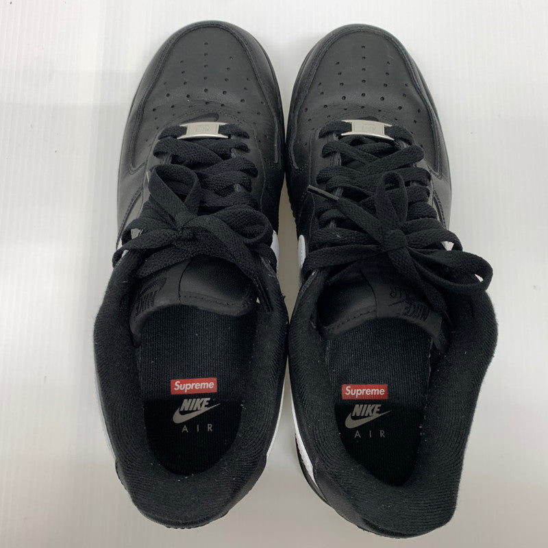 【中古品】【メンズ】 Supreme シュプリーム × NIKE ナイキ 別注 コラボ AIR FORCE 1 LOW BLACK WHITE CU9225-002 エアフォース1 ロー スニーカー 靴 シューズ 160-260624-ko-07-tei サイズ：27.5cm カラー：ブラック 万代Net店