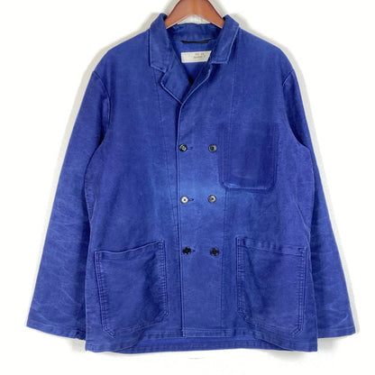 【現状渡し品】【メンズ】 EURO ユーロ 50's MOLESKIN DOUBLE BREASTED JACKET VINTAGE 50年代 モールスキン ダブルブレスト ジャケット アウター ヴィンテージ 145-260624-sa-02-tei サイズ：不明 カラー：ネイビー 万代Net店