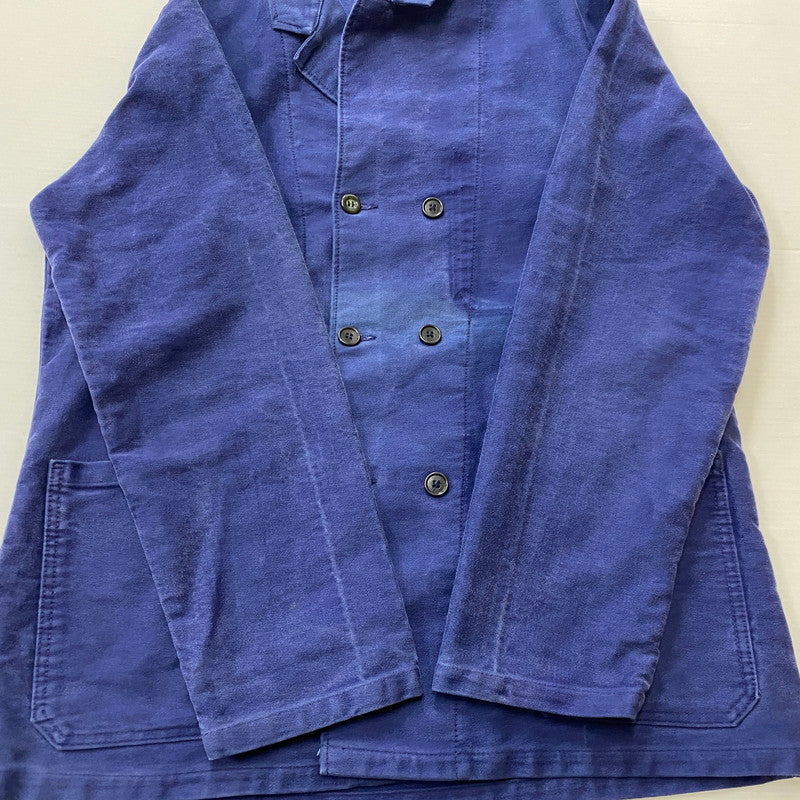【現状渡し品】【メンズ】 EURO ユーロ 50's MOLESKIN DOUBLE BREASTED JACKET VINTAGE 50年代 モールスキン ダブルブレスト ジャケット アウター ヴィンテージ 145-260624-sa-02-tei サイズ：不明 カラー：ネイビー 万代Net店