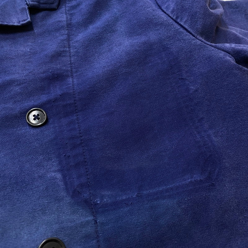 【現状渡し品】【メンズ】 EURO ユーロ 50's MOLESKIN DOUBLE BREASTED JACKET VINTAGE 50年代 モールスキン ダブルブレスト ジャケット アウター ヴィンテージ 145-260624-sa-02-tei サイズ：不明 カラー：ネイビー 万代Net店