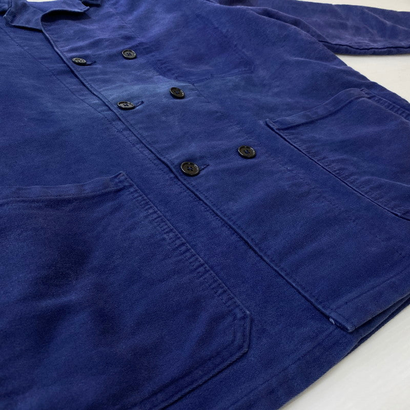 【現状渡し品】【メンズ】 EURO ユーロ 50's MOLESKIN DOUBLE BREASTED JACKET VINTAGE 50年代 モールスキン ダブルブレスト ジャケット アウター ヴィンテージ 145-260624-sa-02-tei サイズ：不明 カラー：ネイビー 万代Net店