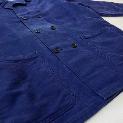 【現状渡し品】【メンズ】 EURO ユーロ 50's MOLESKIN DOUBLE BREASTED JACKET VINTAGE 50年代 モールスキン ダブルブレスト ジャケット アウター ヴィンテージ 145-260624-sa-02-tei サイズ：不明 カラー：ネイビー 万代Net店
