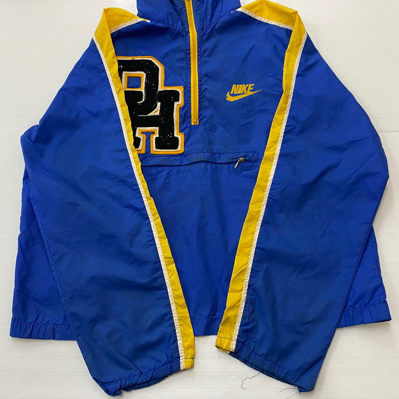 【現状渡し品】【メンズ】 NIKE ナイキ 70's VINTAGE HALF ZIP DH LOGO NYLON JACKET 70年代 ヴィンテージ ハーフ ジップ DH ロゴ ナイロン ジャケット ライトアウター 148-260624-sa-04-tei サイズ：L カラー：ブルー 万代Net店
