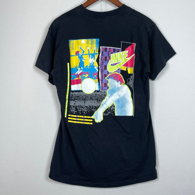 【中古品】【メンズ】 NIKE ナイキ 90's VOLLEYBALL S/S TEE 90年代 バレーボール ショートスリーブ Tシャツ 半袖 トップス 148-260801-sa-06-tei サイズ：M カラー：ブラック 万代Net店