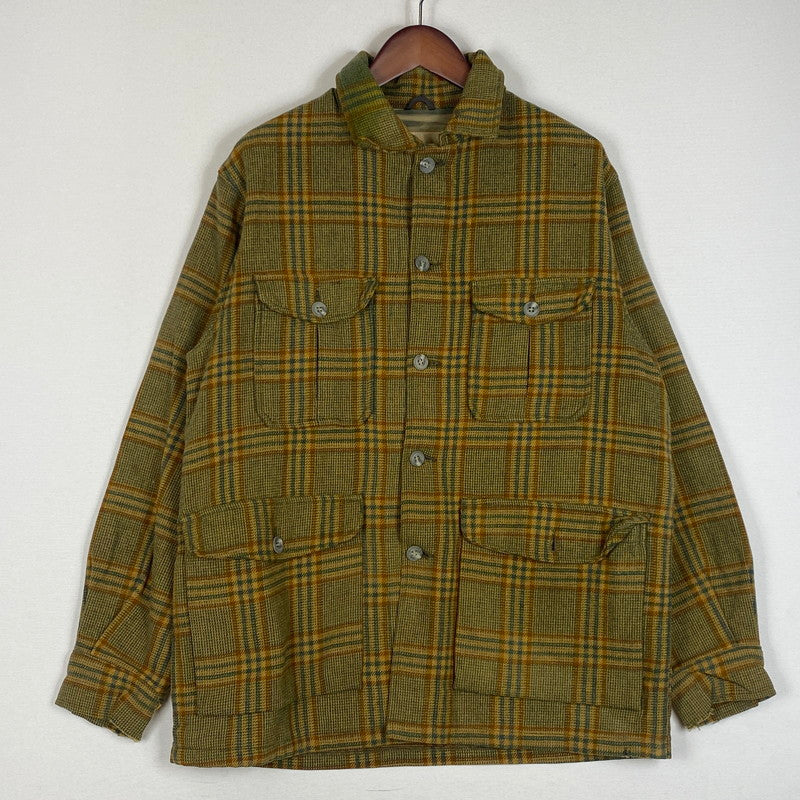【中古品】【メンズ】 WOOLRICH ウールリッチ 70's VINTAGE CHECK SHIRT JACKET 70年代 ヴィンテージ チェック シャツ ジャケット アウター 144-260623-sa-01-tei サイズ：42 カラー：イエロー 万代Net店