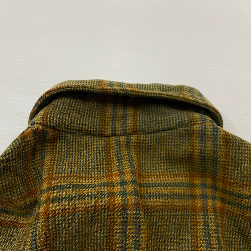 【中古品】【メンズ】 WOOLRICH ウールリッチ 70's VINTAGE CHECK SHIRT JACKET 70年代 ヴィンテージ チェック シャツ ジャケット アウター 144-260623-sa-01-tei サイズ：42 カラー：イエロー 万代Net店
