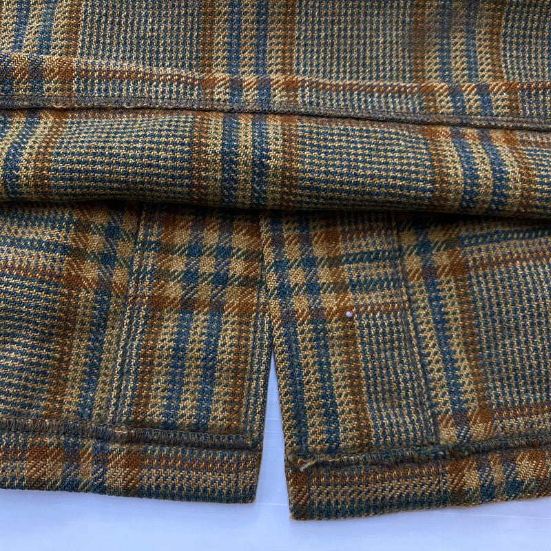 【中古品】【メンズ】 WOOLRICH ウールリッチ 70's VINTAGE CHECK SHIRT JACKET 70年代 ヴィンテージ チェック シャツ ジャケット アウター 144-260623-sa-01-tei サイズ：42 カラー：イエロー 万代Net店
